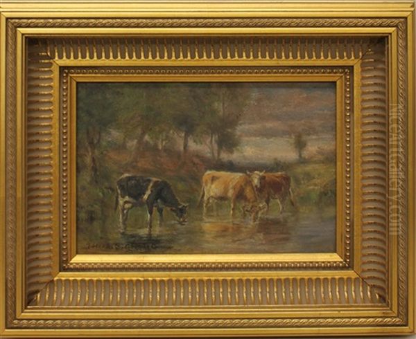 Cattle At Water Edge - view 1