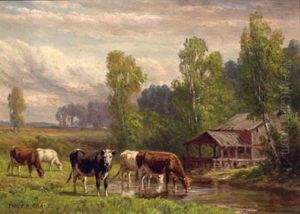 Below The Old Mill by Thomas Bigelow Craig
