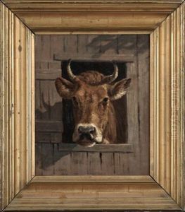 Cow Looking Through A Barn Window by Thomas Bigelow Craig