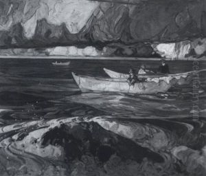 Cove Fishing by Allen Gilbert Cram