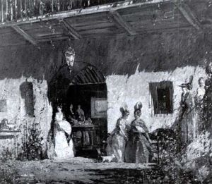 A Gathering, Santa Barbara Fiesta by Allen Gilbert Cram