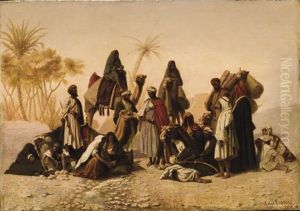 L'arret A L'oasis by Alfons von Cramer