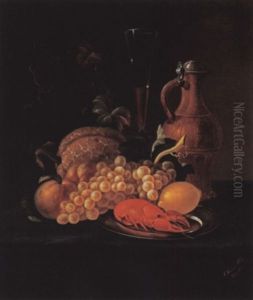 Fruchtestilleben Mit Flusskrebs