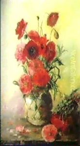 Mohnblumen In Glasvase
