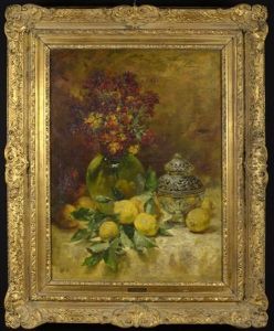 Still-life With Flowers And Lemons by Molly Cramer