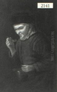 `den Danske Teniers' Or `old Woman With A Plum' `den Danske Teniers' Or `old Woman With A Plum'