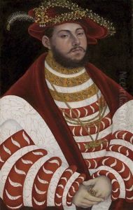 Portrait Of John Frederick I, Elector Of Saxony (1503-1554), Half-length by Lucas Cranach the Elder