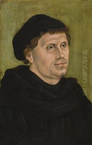 Portrait Of Martin Luther (1483-1546) by Lucas Cranach the Elder