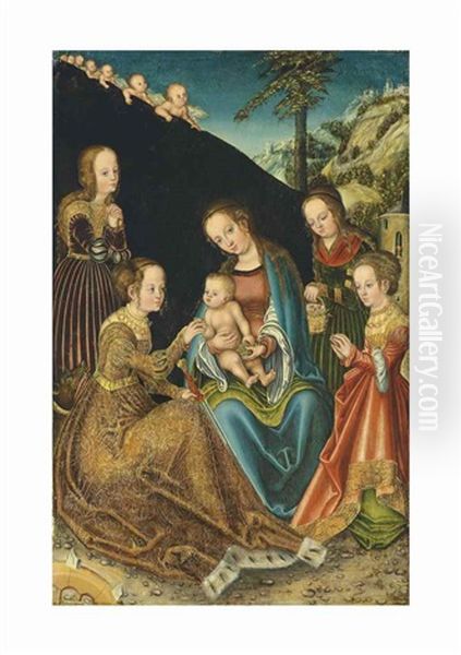 The Mystic Marriage Of Saint Catherine Of Alexandria, With Saints Margaret, Barbara And Dorothy - view 1