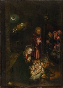 The Birth Of Christ by Lucas Cranach the Elder