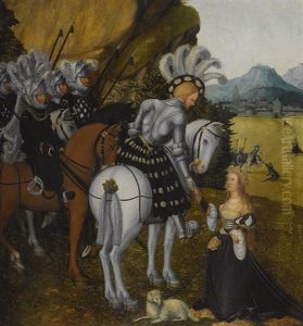 Allegorical Portrait Of A Knight, Possibly The Emperor Maximilian I, As Saint George by Lucas Cranach the Elder
