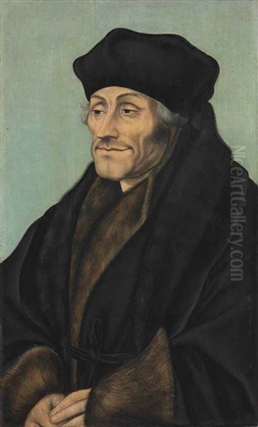 Portrait Of Erasmus Of Rotterdam, Half-length, In A Black Fur-lined Coat - view 1