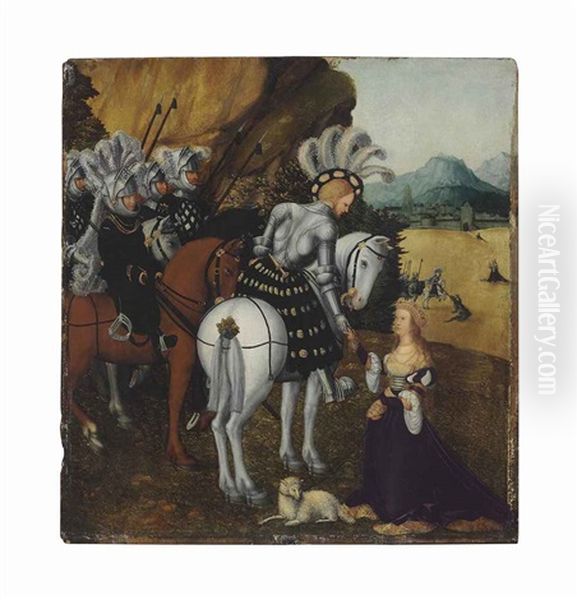 The Emperor Maximilian I Idealized As Saint George - view 1