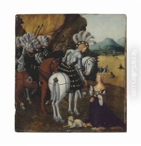 The Emperor Maximilian I Idealized As Saint George by Lucas Cranach the Elder