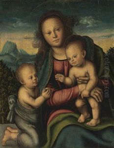 Virgin And Child With The Infant Saint John The Baptist by Lucas Cranach the Elder