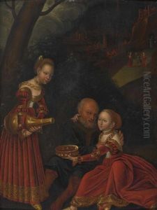 Loth Und Seine Tochter by Lucas Cranach the Elder