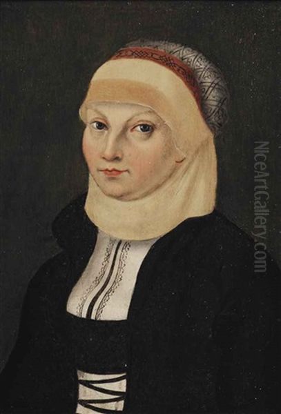 Portrait Of Katharina Von Bora (1499-1552), Die Lutherin, Martin Luther's Wife, Half-length, In A Black And White Dress And A Head Garment - view 1