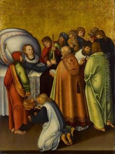 Tod Maria (im Kreise Der Apostel) by Lucas Cranach the Elder