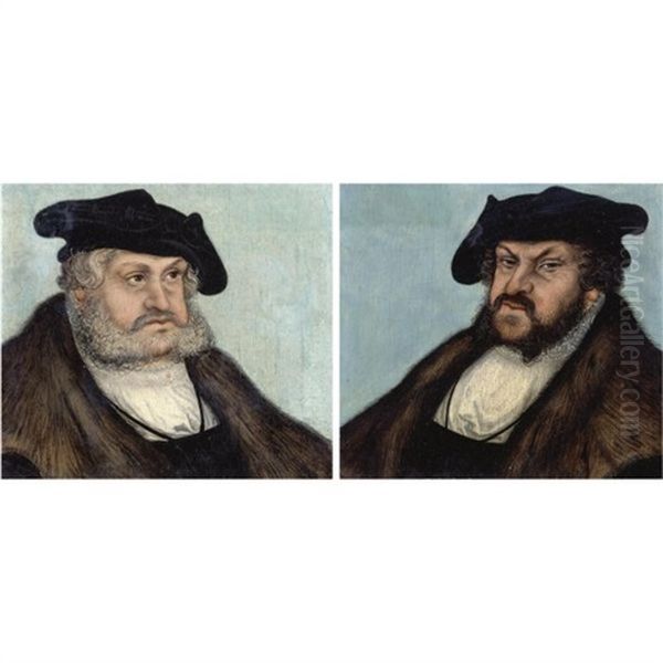 Portrait Of The Elector Frederick Iii The Wise Of Saxony (+ Portrait Of The Elector John The Steadfast Of Saxony; Pair) - view 1