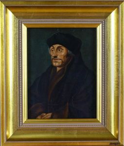 Bildnis Des Humanisten Erasmus Von Rotterdam (after Hans Holbien D.j.) by Lucas Cranach the Elder