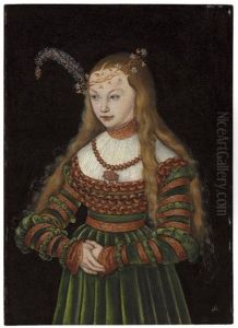 Portrait Of Princess Sybille Of Cleves, Wife Of Johann Friedrich The Magnanimous Of Saxony Portrait Of Princess Sybille Of Cleves, Wife Of Johann Friedrich The Magnanimous Of Saxony