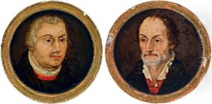 Bildnisse Der Reformatoren Martin Luther (+ Philipp Melanchthon; Pair) by Lucas Cranach the Elder