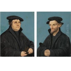 Portrait Of Martin Luther (+ Portrait Of Philip Melanchthon; Pair) by Lucas Cranach the Elder