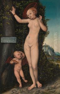 Venus And Cupid, The Honey Thief by Lucas Cranach the Elder