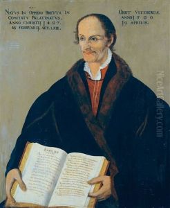 Bildnis Des Reformators Philipp Melanchthon Mit Dem Buch Des Kirchenvaters Basilius Von Caesarea by Lucas Cranach the Elder