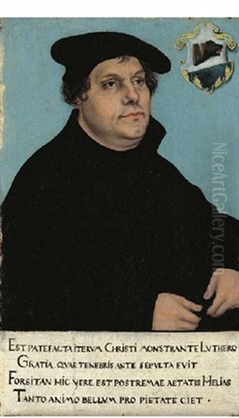 Portrait Of Martin Luther, Half-length, In A Black Coat And Hat - view 1
