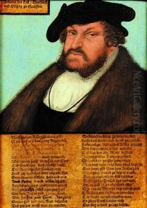 Portrait De Frederic Le Sage (in Collab. W/studio Of Lucas Cranach) by Lucas Cranach the Elder