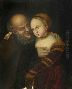 Der Verliebte Alte by Lucas Cranach the Elder