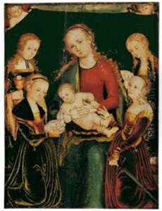 Maria Mit Kind Und Den Hl. Agnes, Barbara, Katharina Und Dorothea