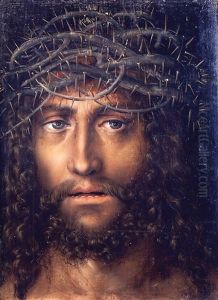 The Head Of Christ Crowned With Thorns by Lucas Cranach the Elder