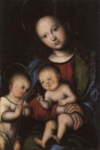 Madonna Mit Kind Und Dem Johannesknaben by Lucas Cranach the Elder