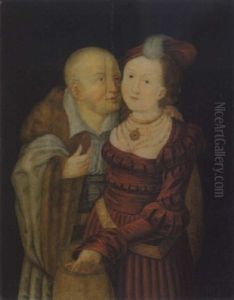 Ungleiches Paar - Kaufliche Liebe by Lucas Cranach the Elder