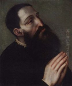 Portrait Of A Bearded Man In Prayer