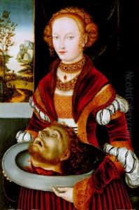 Salome Mit Dem Haupt Johannes Des Taufers by Lucas Cranach the Elder