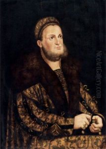 Bildnis Kurfurst Friedrich Des Weisen Von Sachsen In Pelzverbramtem Gewand