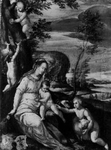 Madonna Mit Kind Und Dem Johannesknaben by Lucas Cranach the Elder