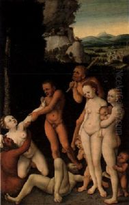 Vice And Virtue by Lucas Cranach the Elder
