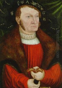 Portrait Of Gangolff Ii, Half-length, In A Red Tunic And A Fur-lined Coat