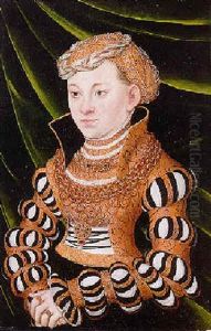 Portrait Of Princess Margaret Von Sachsen Wearing Court Dress