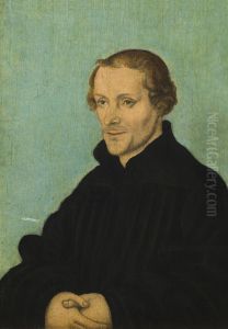 Portrait Of Philipp Melanchton by Lucas Cranach the Elder