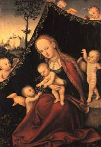 Die Madonna Mit Den Erdbeeren by Lucas Cranach the Elder
