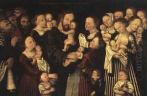 Christ Blessing The Little Children by Lucas Cranach the Elder