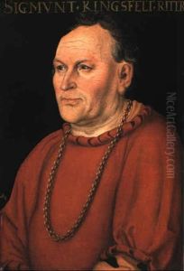 Portrait Of Sigmunt Kingsfelt Wearing A Red Costume