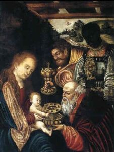 The Adoration Of The Magi by Lucas Cranach the Elder