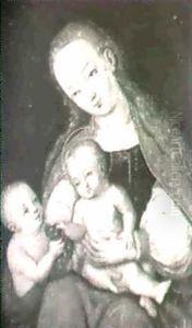The Madonna And Child With The Infant Saint John The Baptist by Lucas Cranach the Elder