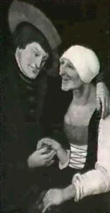 An Old Woman With A Young Man